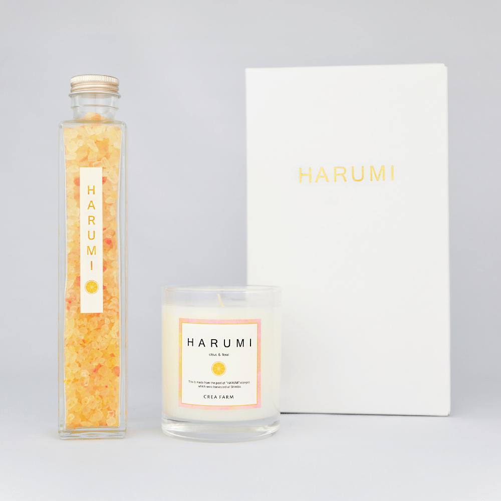 HARUMI アロマキャンドル&バスソルト ギフトボックス付き - crea farm オンラインショップ