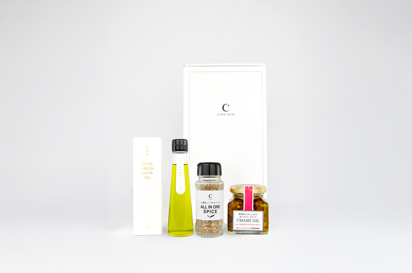 静岡産オリーブオイルとUMAMI OILとスパイスセット