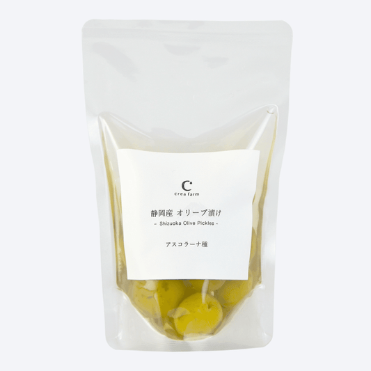 【特大品種】静岡産 オリーブ漬け 80g（限定アスコラーナ種） - crea farm オンラインショップ
