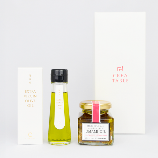 静岡産オリーブオイルとUMAMI OILセット