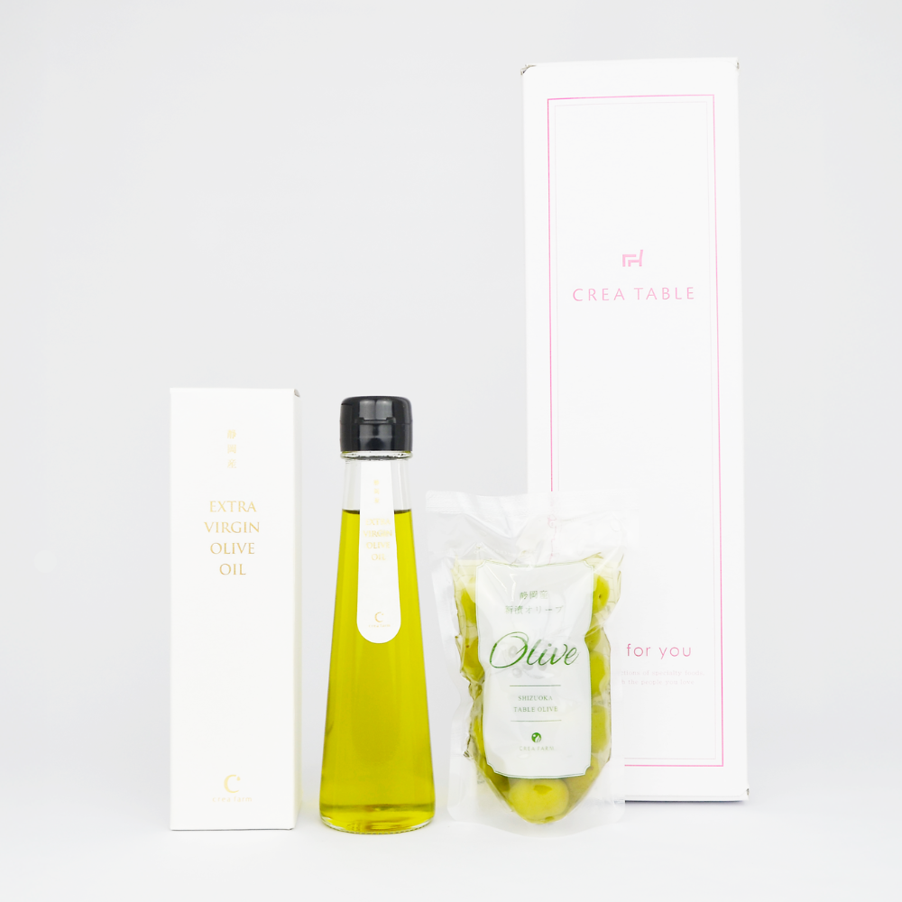 静岡産オリーブオイルとオリーブ漬けセット