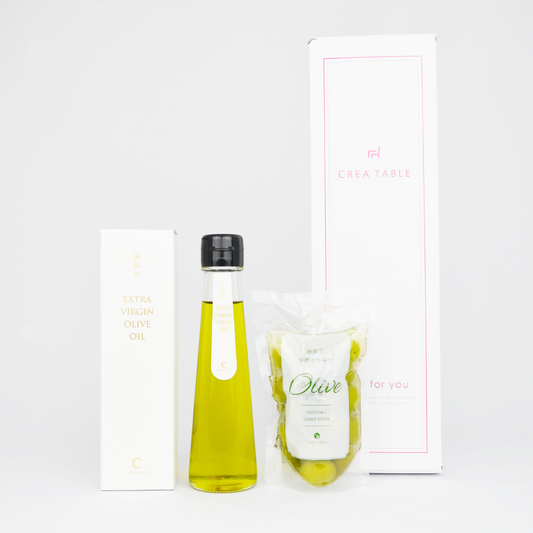 静岡産オリーブオイルとオリーブ漬けセット