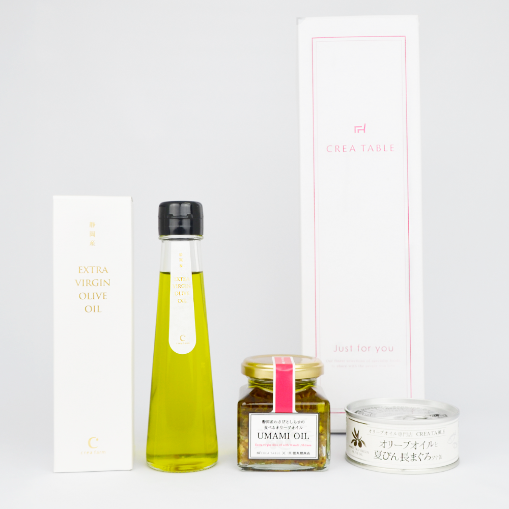 静岡産オリーブオイルとUMAMI OILとツナ缶セット